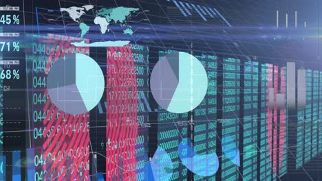 Animación-De-Huellas-Dactilares-Biométricas,-Estadísticas-Y-Procesamiento-De-Datos.