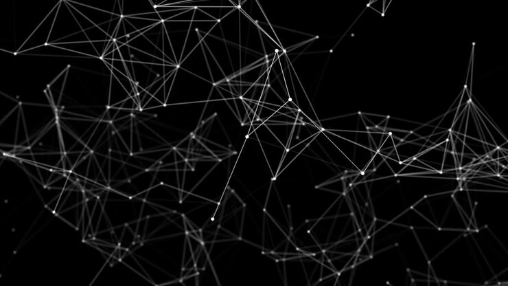 Animazione di sfondo in loop 4K 3D con struttura molecolare scientifica