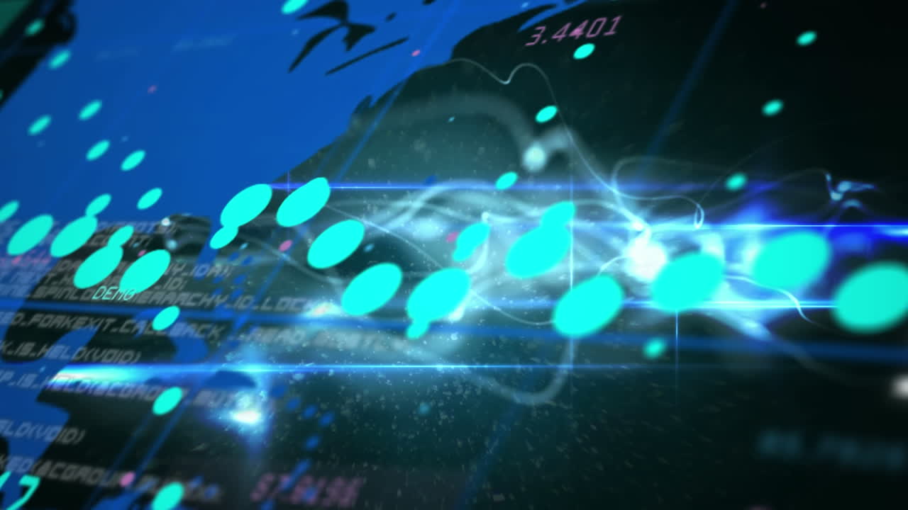 세계 지도 위의 숫자 애니메이션과 데이터 처리