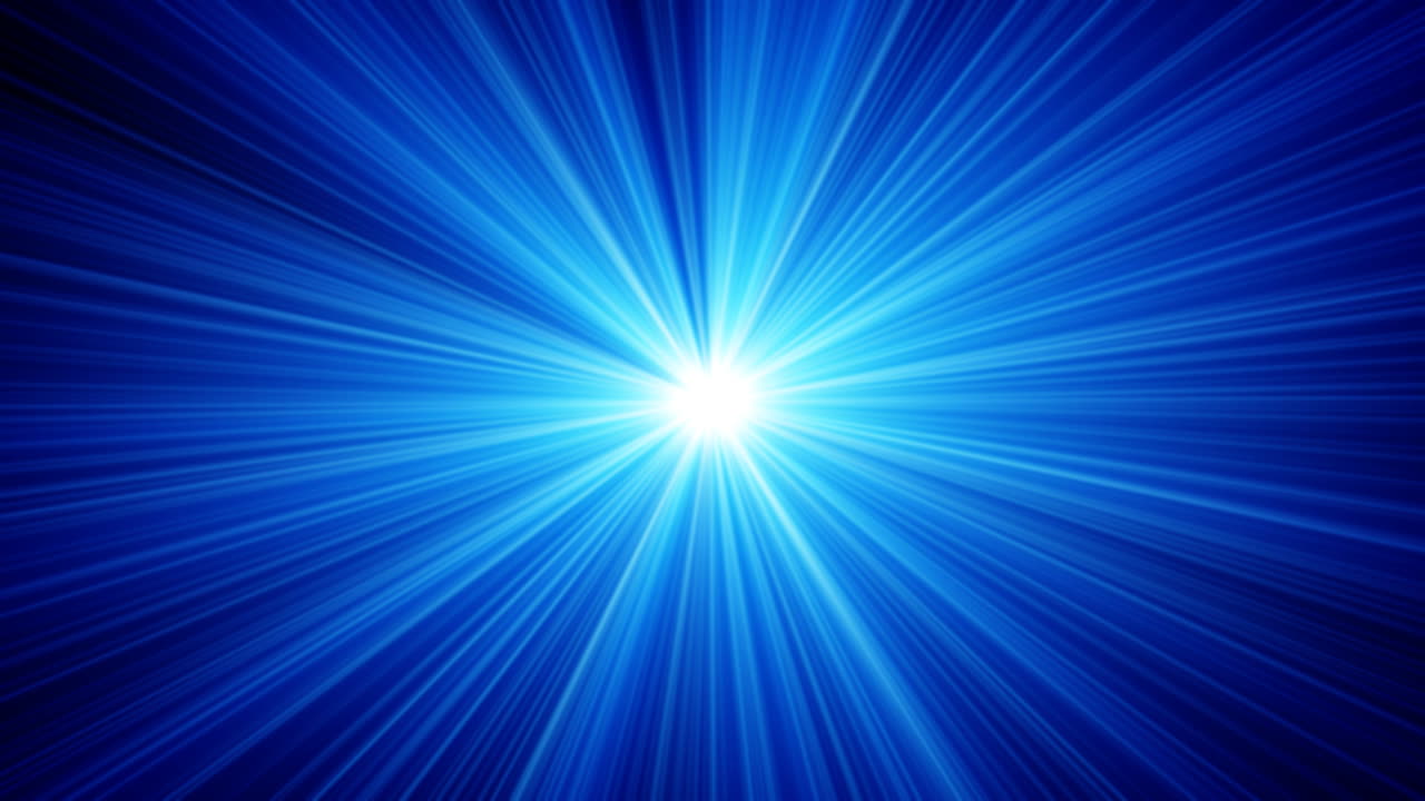 Abstract Blue Light Starburst Rays Animation