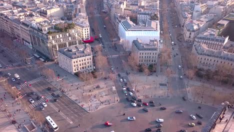 arc de triomphe paris por drone en 4k