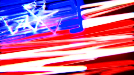 glowing abstract scribble usa flag background loop