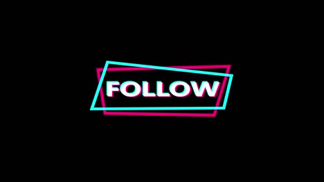 follow. abstract animation movie in the style of a popular social network. flat style. video