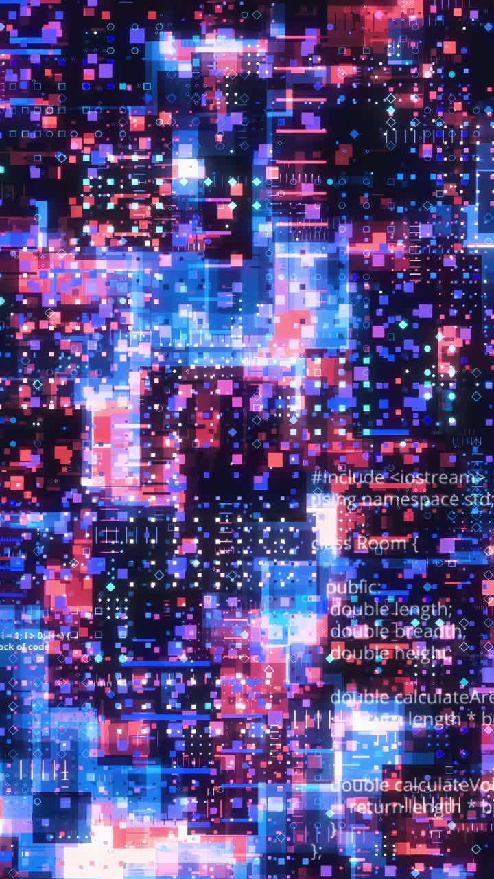 Abstract digital code art Premium Stock Video Footage