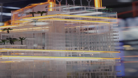 transparent architecture model of a skyscraper