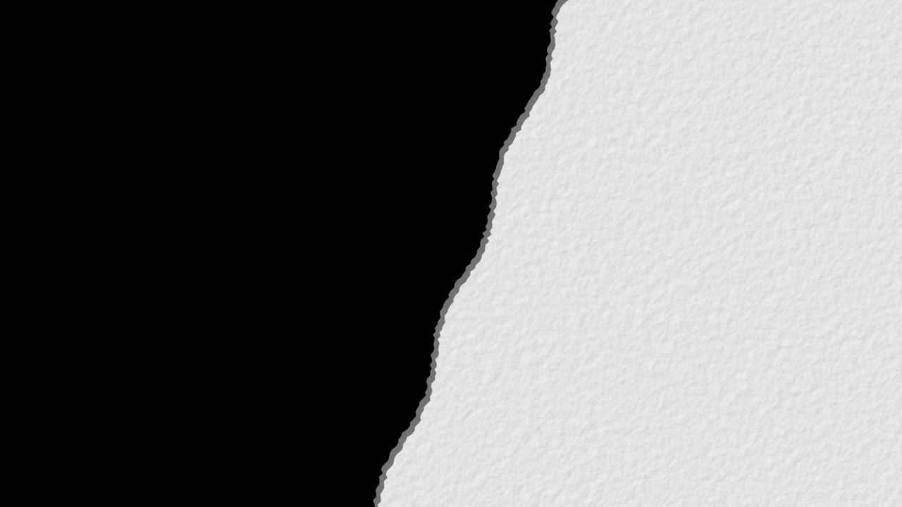 Abstract Split Screen with Textured White Paper and Black Background