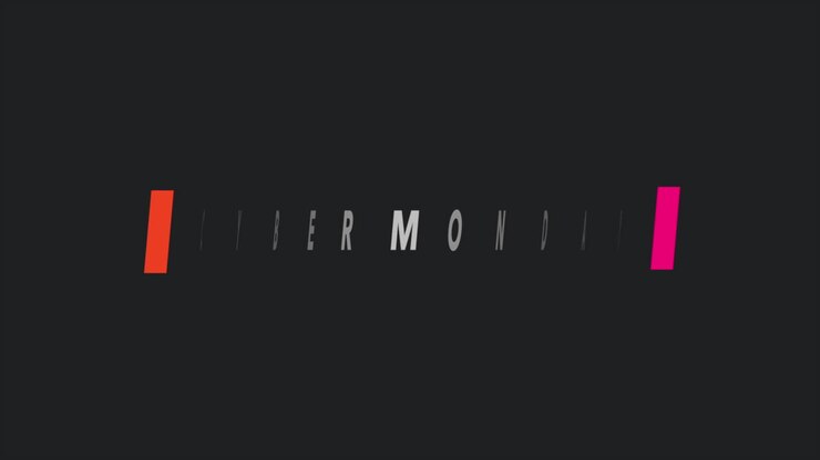 Cyber Monday with geometric shapes on black modern gradient