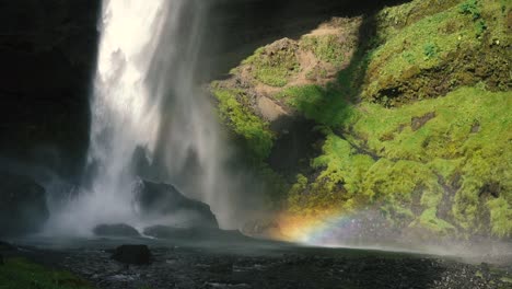 Man-playing-guitar-in-front-of-a-beautiful-waterfall-in-Iceland-3