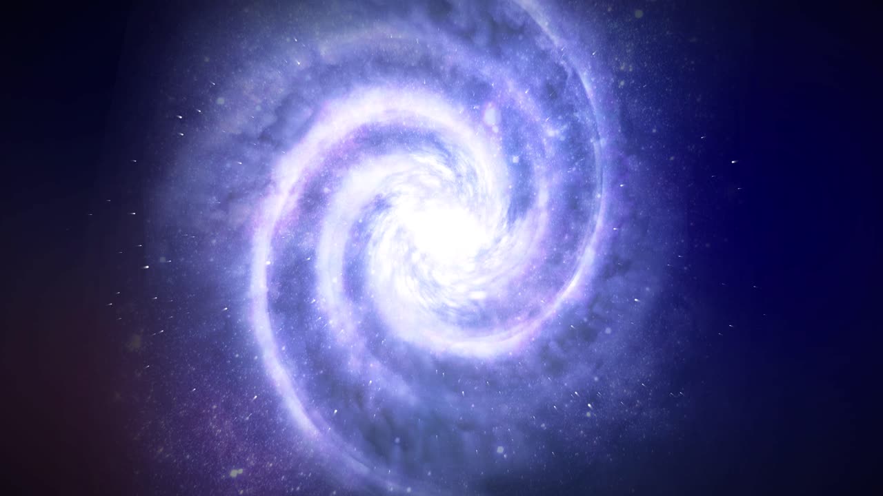 Incredible 4K animation of a galaxy. The camera spins as it slowly tracks backwards revealing space dust, stars, stellar remnants and dark matter. Professional 4K nebula and galaxy animation