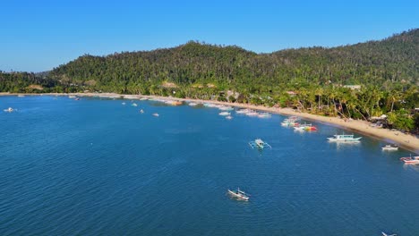 Drone-footage-of-Port-Barton's-beach-on-Palwan-island-in-the-Philippines