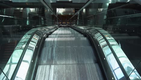 moving empty escalator