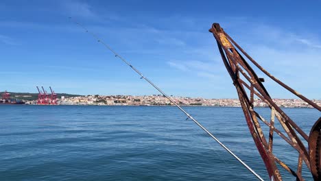 ponte 25 de abril in lisbon, portugal near tagus river 4k