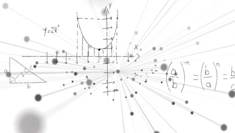 animación de ecuaciones matemáticas sobre formas sobre un fondo blanco.