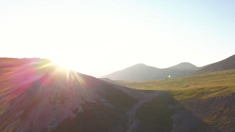 mountain sunrise/sunset aerial view