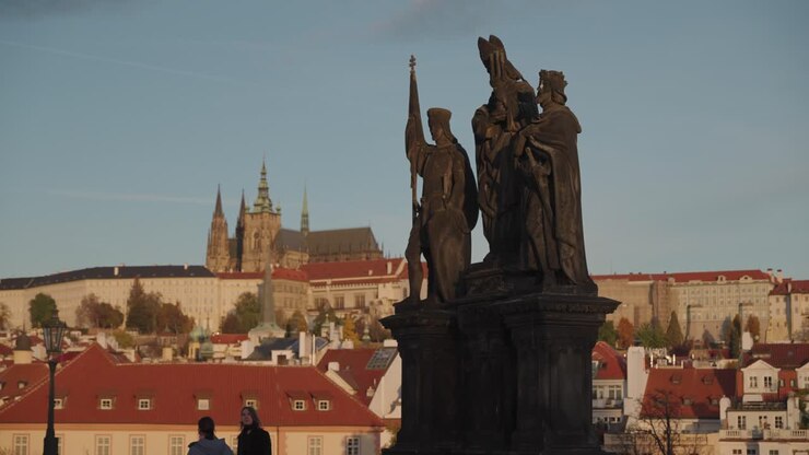 Statues on Charles Bridge in Prague
