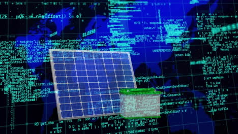 Animación-Del-Procesamiento-De-Datos-Financieros-Sobre-Paneles-Solares.