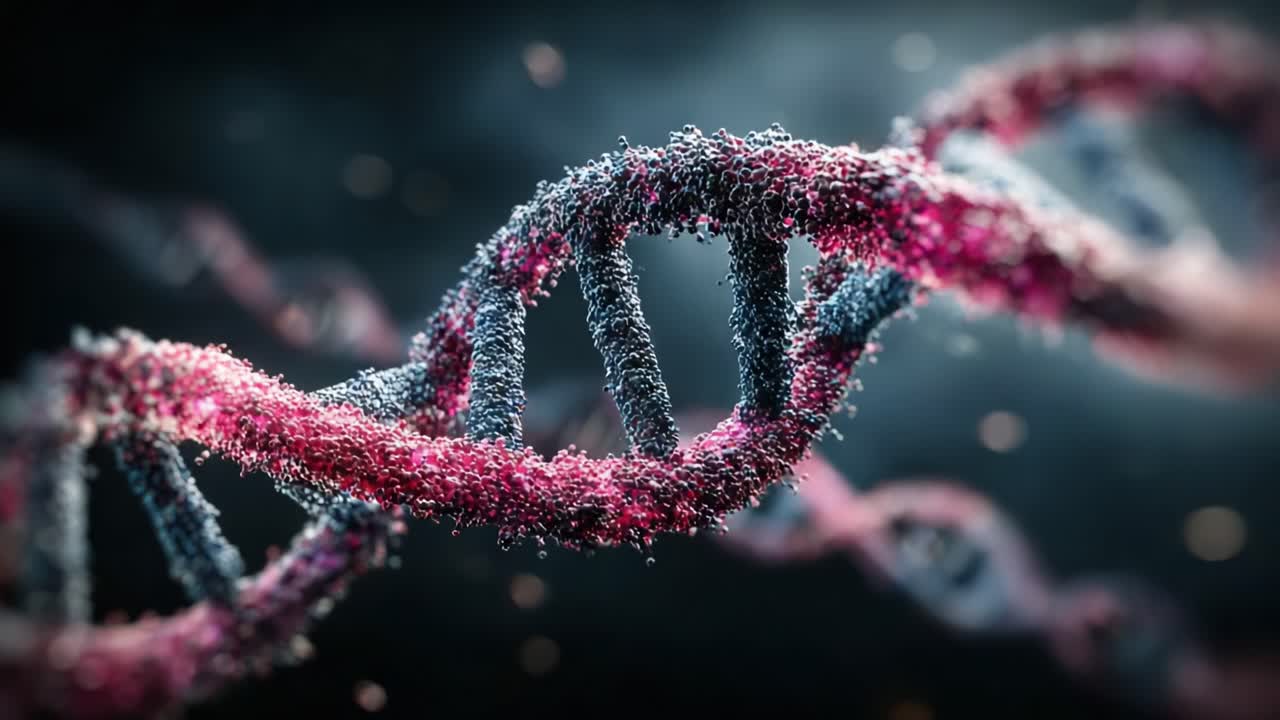 A Magnified View of DNA Helix Structure: Exploring the Complexities of Genetic Material and Its Significance in Life Science Research and Biotechnology Innovations