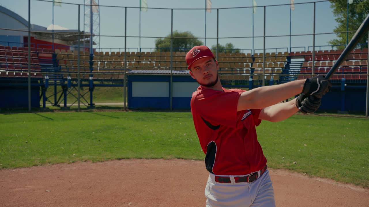 Giocatore di baseball in azione