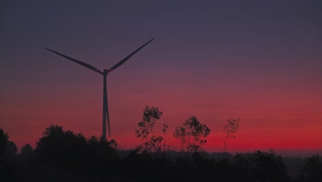 wind turbine on the sunrise