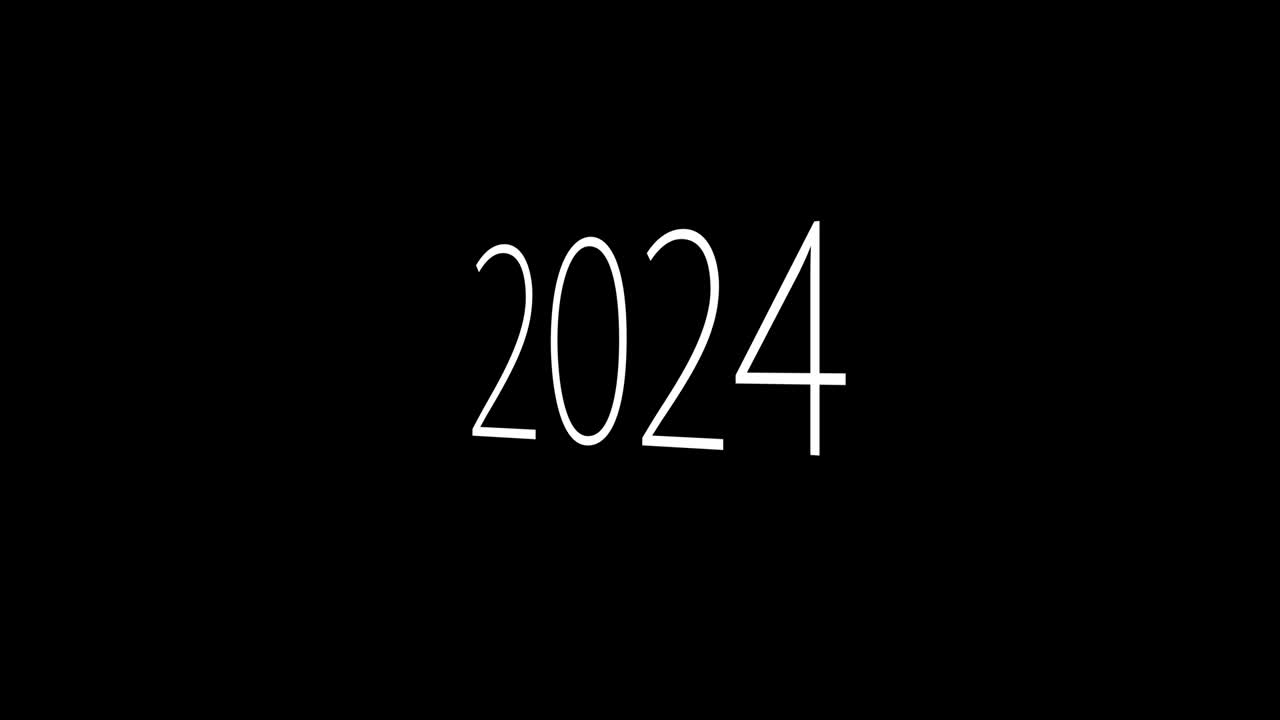 animación de texto 2024, gráficos en movimiento.