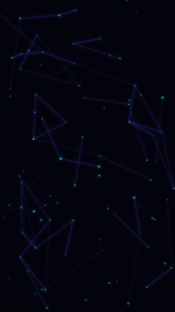 Abstract Digital Network Connection with Glowing Nodes and Lines