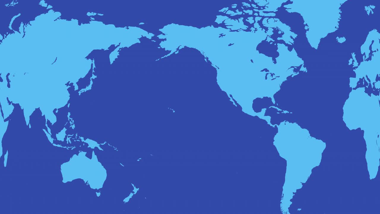 mapa del mundo azul giratorio, bucle sin interrupción