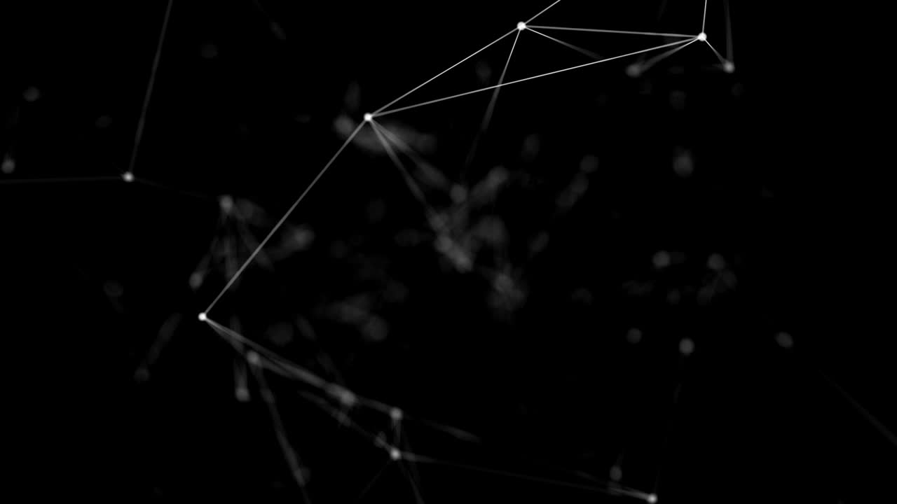 Abstract geometric molecular structures and neural network.