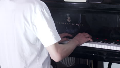 person playing piano