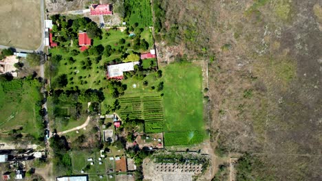 aerial-drone-shot-of-hacienda-ake-in-yucatan