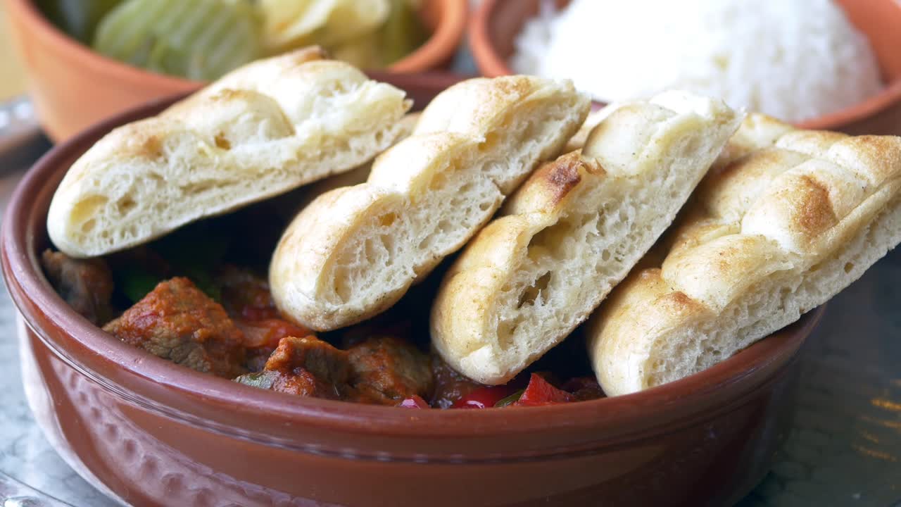Turkish Lamb Stew with Pita Bread