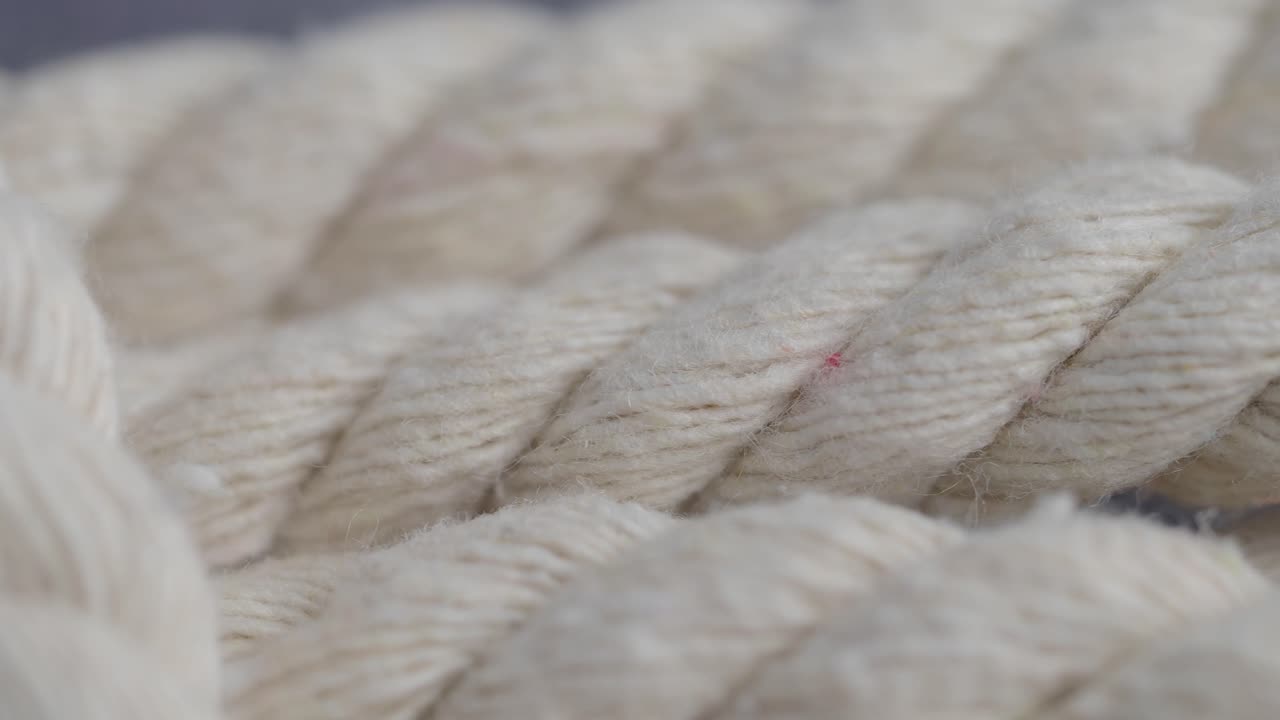 Close-up of White Rope Texture
