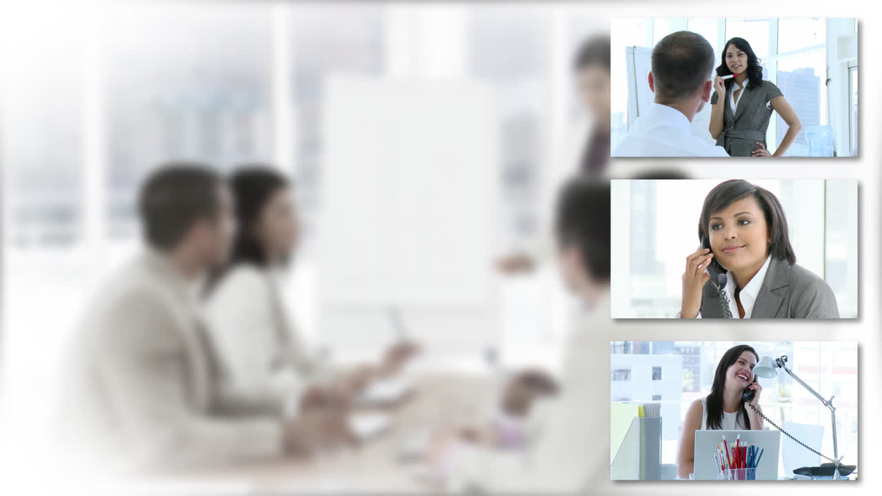 사무실에서 일하는 사람들