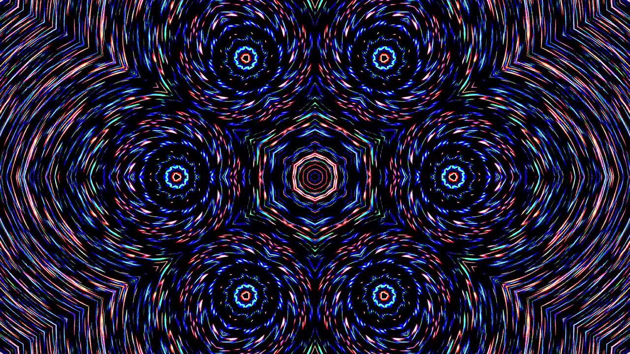 líneas coloridas ondas brillantes forma fondo caleidoscopio resumen