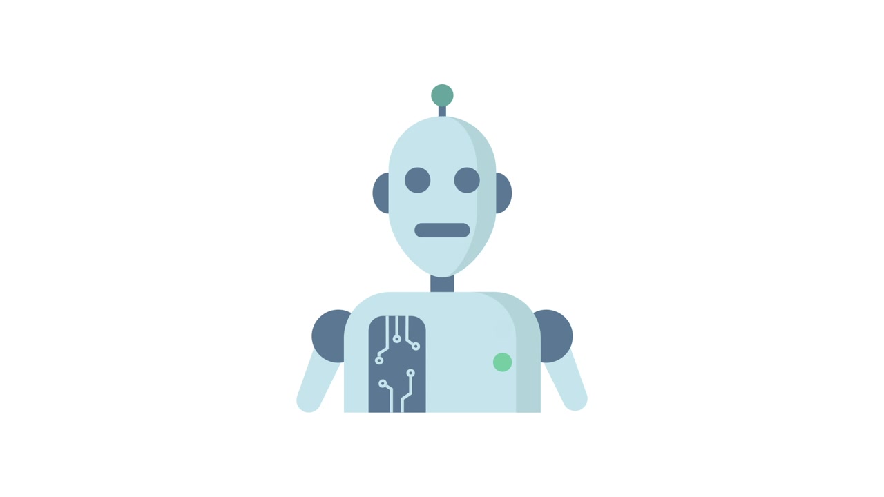Animated Robot Revealing Internal Circuit Board