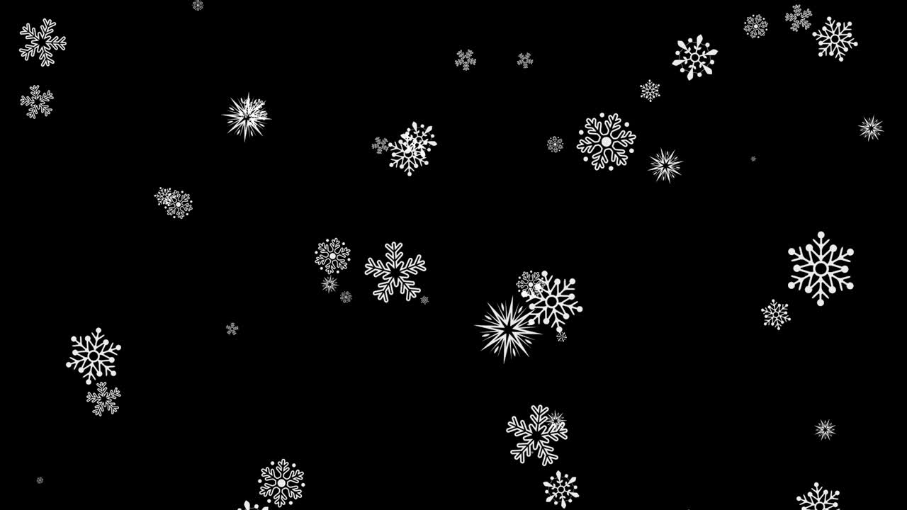 Gentle Christmas Morning Snow seamless loop Green Screen Animation