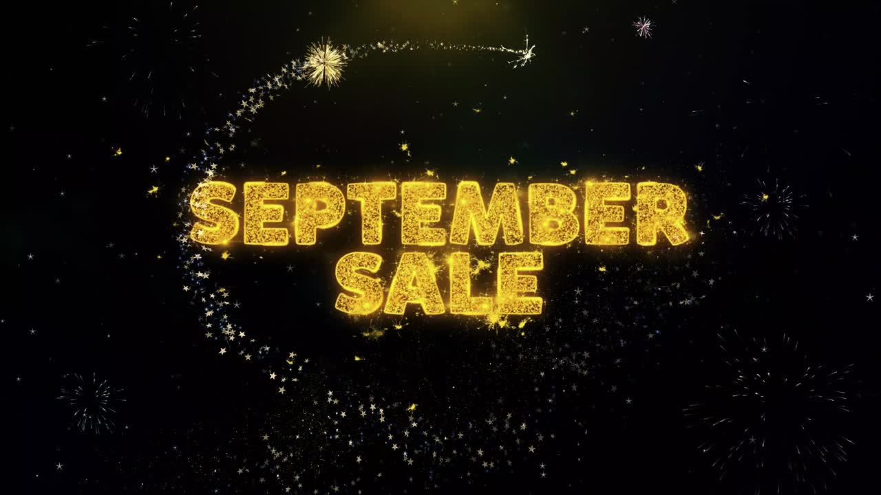 September Sale Promotion with Fireworks