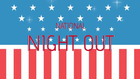 Animation-of-national-night-out-text-over-flag-of-usa