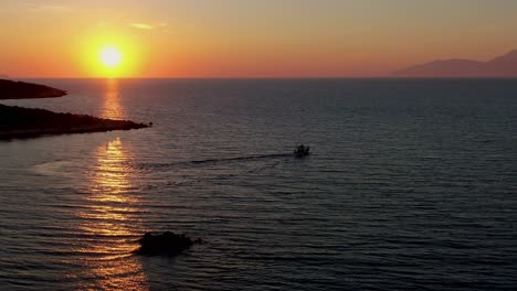 Beautiful-susnet-in-corfu-island-greece-drone-view