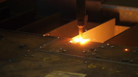 laser precision at work: watch the blaster machine effortlessly cut sheet metal, a vivid display of efficient technology in this stock footage