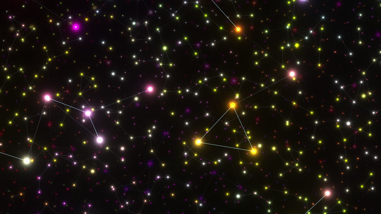 volando en el espacio exterior. animación sin costuras en bucle.