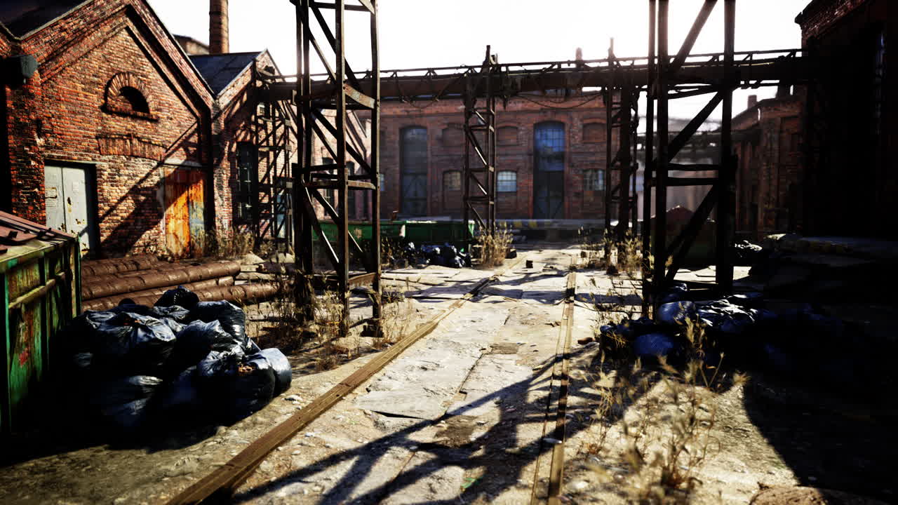 오래된 양조장 벽돌 공장 건물