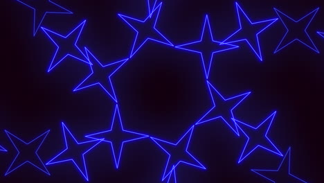 stunning blue star pattern on a black background