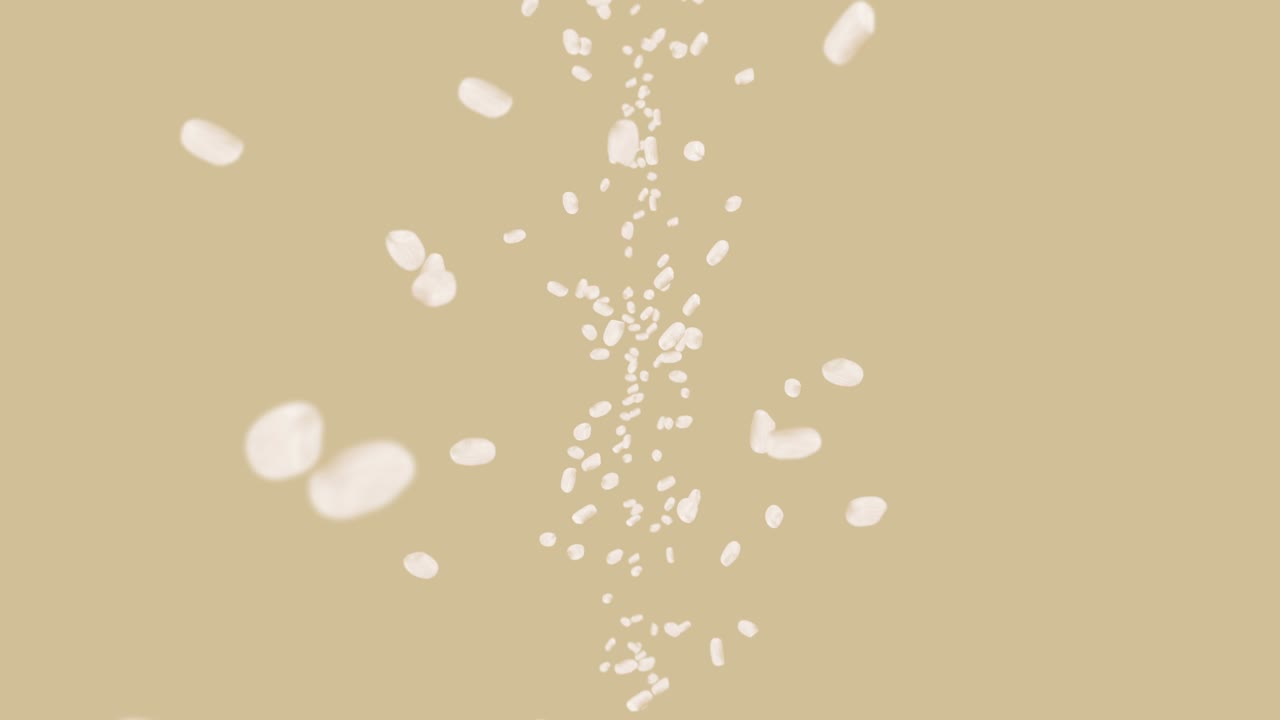 갈색 배경에 많은 을 날려. . 은. 채식주의자. 건강한 음식.  회전의 3d 루프 애니메이션.