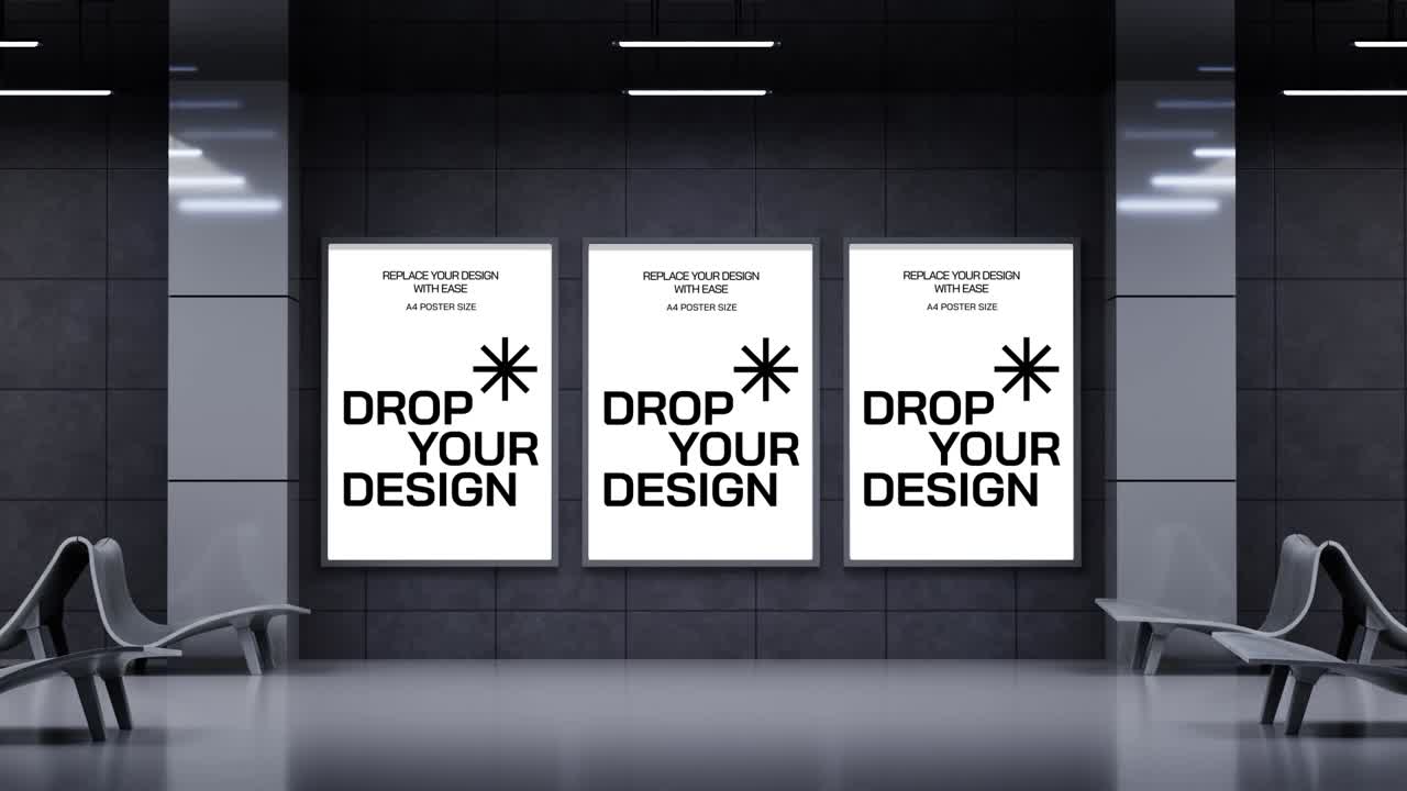 광고판 화면 목업Mockup