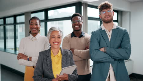 diverse business team in modern office