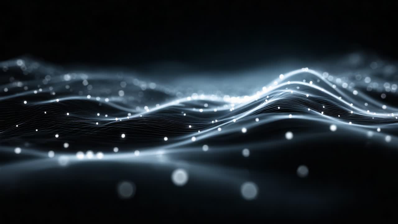 Ethereal Waves of Light: A Visual Journey Through Dynamic Flow and Graceful Patterns in Abstract Representation of Light and Motion