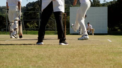 Bowler-Liefert-Ball-Während-Eines-Cricketspiels