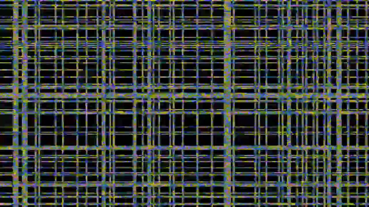 Abstract Digital Grid Pattern with Glitch Effect
