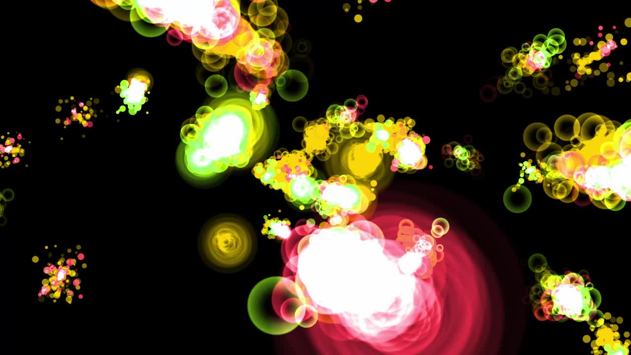 반지 모양 입자 애니메이션 모션 그래픽