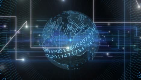 animation of globe with network of connections on black background
